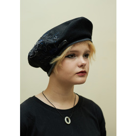 Берет черный, шерсть- фото 1