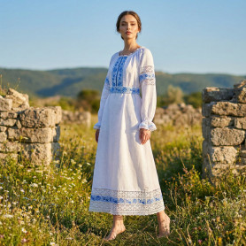 Платье Кружевная Гжель- фото 1